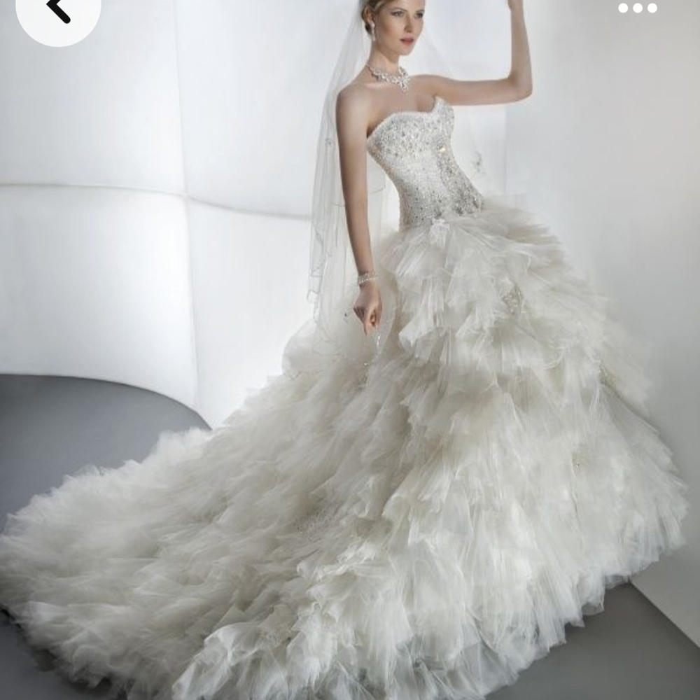 Demetrios Elegant Ivory Wedding Dress